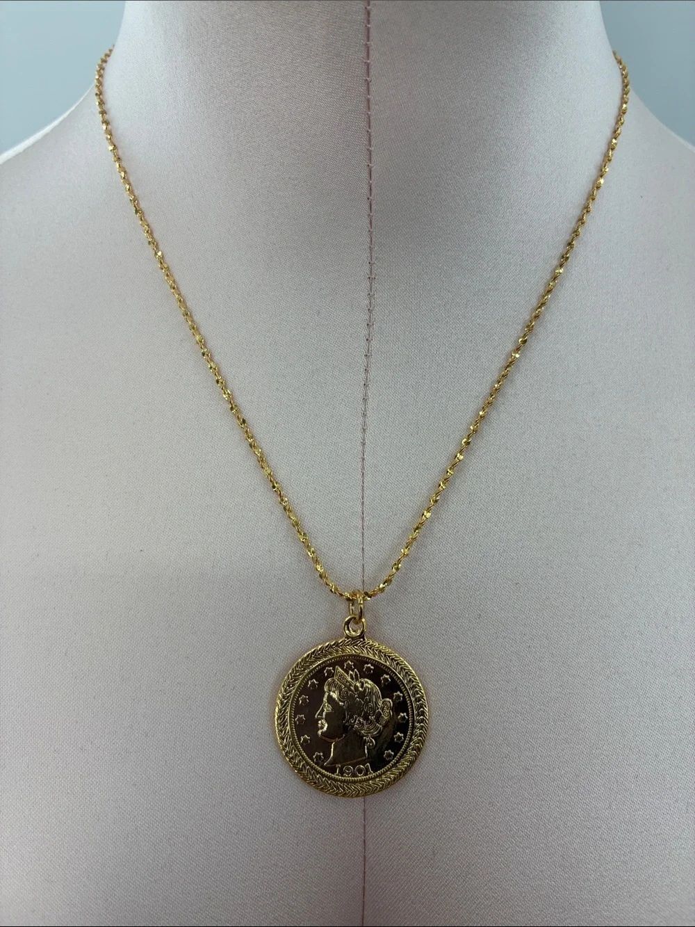 Gold Coin Pendant Necklace for Women - Timeless Charm
